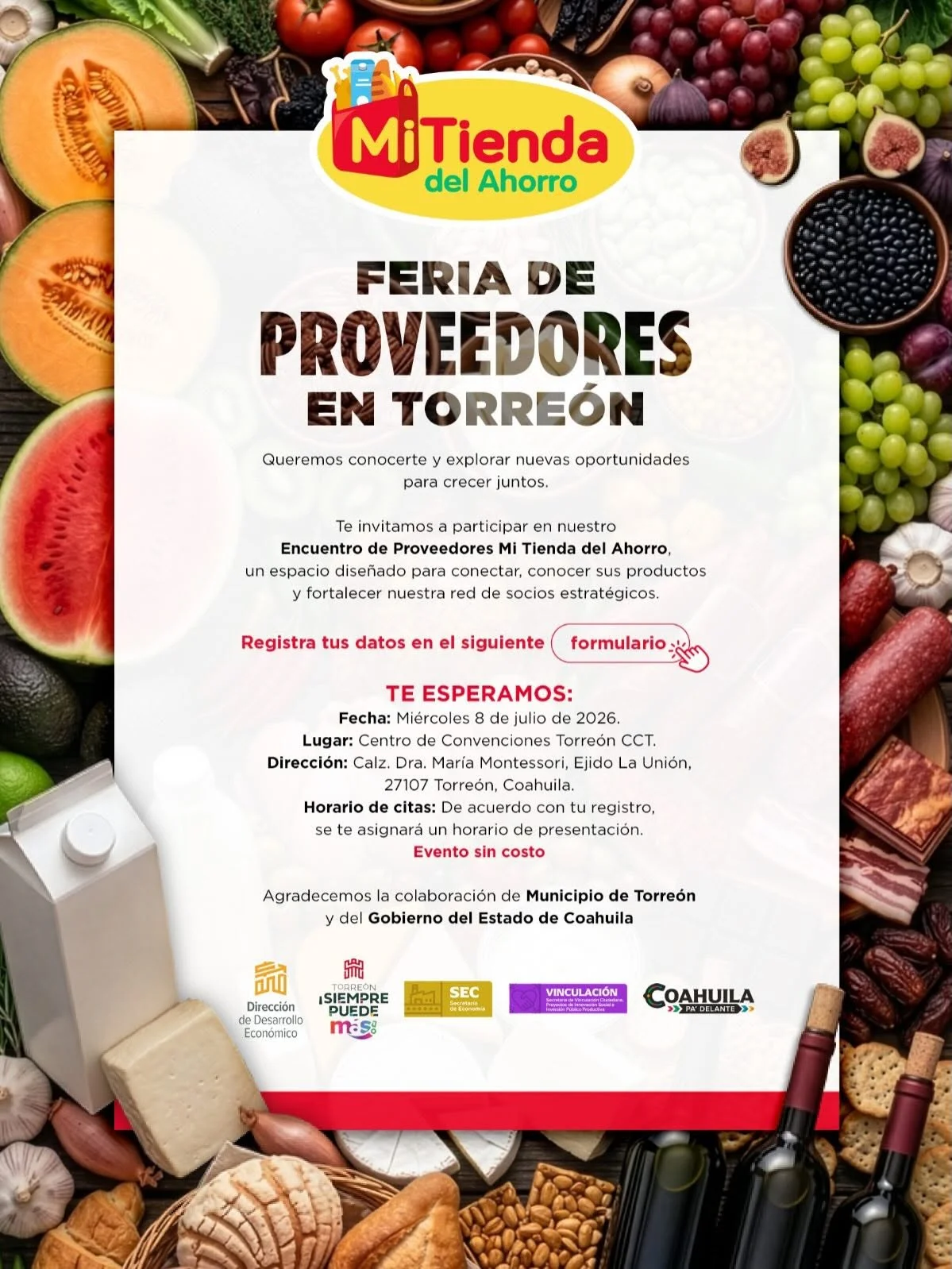 Invita Desarrollo Económico a participar en la Feria de Proveedores en Torreón