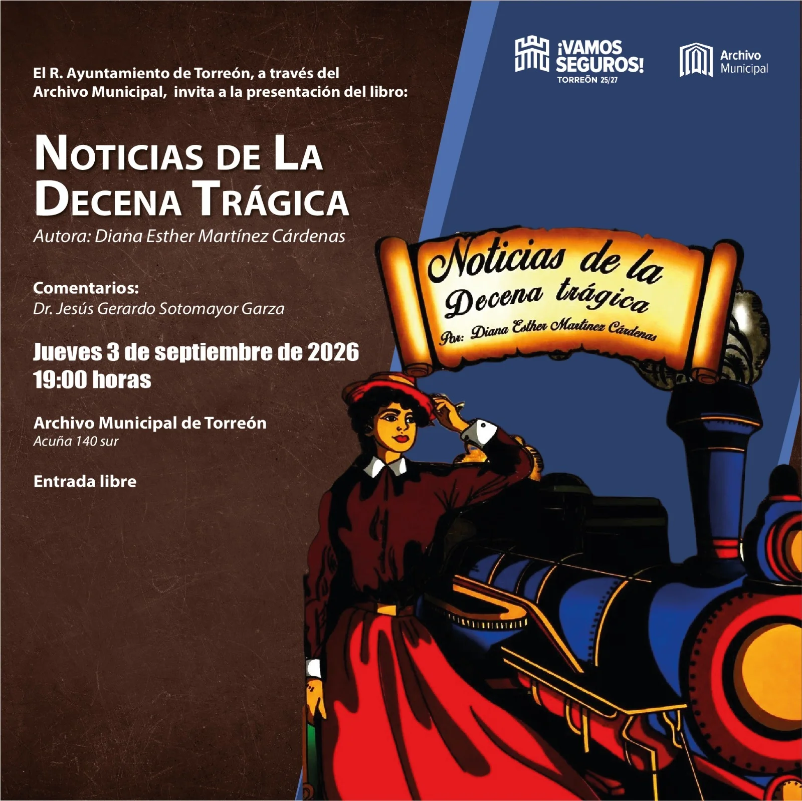 Invitan a la presentación de novela histórica ambientada en la Revolución Mexicana